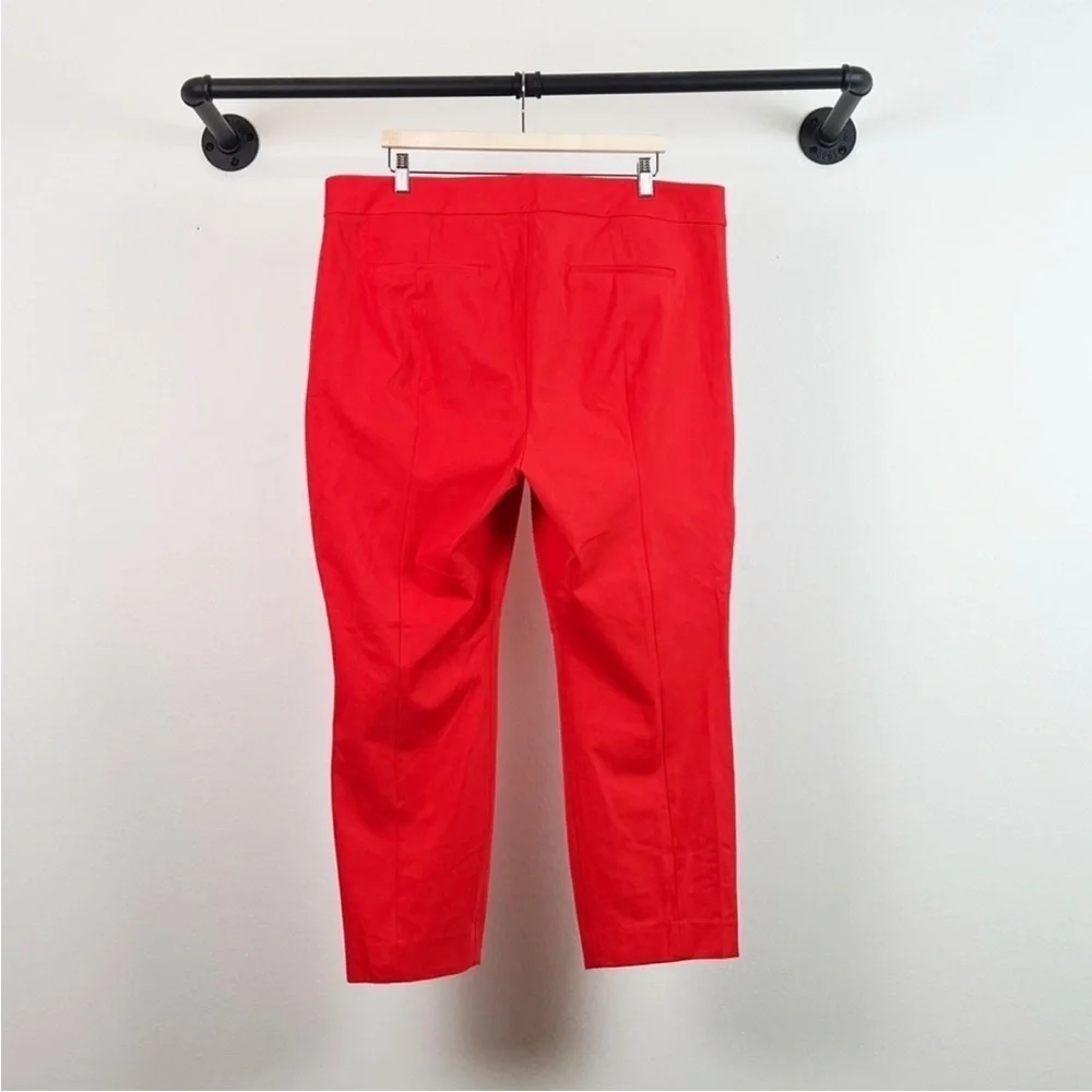 NWT J. Crew New Remi Pant in Bi Stretch Cotton in Grenadine Red